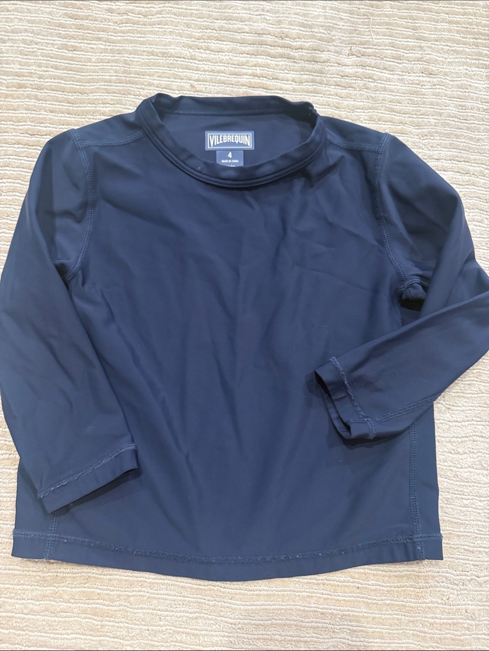 Vilebrequin Navy Long-Sleeve Kids Swim Tee